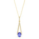 1.8ct Oval Tanzanite Pendant with 0.2 cttw Diamond