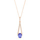 1.8ct Oval Tanzanite Pendant with 0.2 cttw Diamond