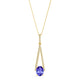 1.8ct Oval Tanzanite Pendant with 0.2 cttw Diamond