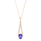 1.8ct Oval Tanzanite Pendant with 0.2 cttw Diamond