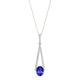 1.8ct Oval Tanzanite Pendant with 0.2 cttw Diamond