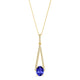 1.8ct Oval Tanzanite Pendant with 0.2 cttw Diamond