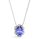 1.2ct Oval Tanzanite Pendant with 0.1 cttw Diamond