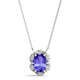 1.2ct Oval Tanzanite Pendant with 0.1 cttw Diamond