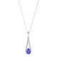 0.65ct Pear Tanzanite Pendant with 0.25 cttw Diamond