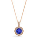 1.05ct Cushion Tanzanite Pendant with 0.17 cttw Diamond