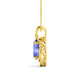 1.8ct Oval Tanzanite Pendant with 0.1 cttw Diamond