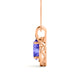 1.8ct Oval Tanzanite Pendant with 0.1 cttw Diamond