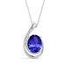 1.8ct Oval Tanzanite Pendant with 0.1 cttw Diamond