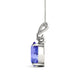 3.9ct Oval Tanzanite Pendant with 0.05 cttw Diamond