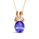 3.9ct Oval Tanzanite Pendant with 0.05 cttw Diamond