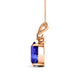 3.9ct Oval Tanzanite Pendant with 0.05 cttw Diamond