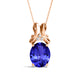 3.9ct Oval Tanzanite Pendant with 0.05 cttw Diamond