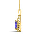 4.5ct Emerald Cut Tanzanite Pendant with 0.75 cttw Diamond