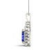 4.5ct Emerald Cut Tanzanite Pendant with 0.75 cttw Diamond