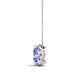 0.56ct Round Tanzanite Pendant with 0.06 cttw Diamond