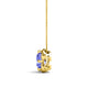 0.56ct Round Tanzanite Pendant with 0.06 cttw Diamond