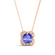 0.56ct Round Tanzanite Pendant with 0.06 cttw Diamond