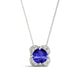 0.56ct Round Tanzanite Pendant with 0.06 cttw Diamond