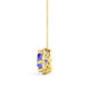 1.15ct Round Tanzanite Pendant with 0.1 cttw Diamond