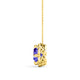 1.15ct Round Tanzanite Pendant with 0.1 cttw Diamond