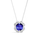 1.15ct Round Tanzanite Pendant with 0.1 cttw Diamond