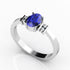 0.38ct Oval Tanzanite Ring With 0.06ctw Diamonds in 14k Gold & 18k Gold