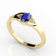 0.38ct Oval Tanzanite Ring With 0.05ctw Diamonds in 14k Gold & 18k Gold