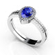 0.60ct Pear Tanzanite Ring With 0.24ctw Diamonds in 14k Gold