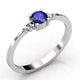 0.30ct Round Tanzanite Ring With 0.04ctw Diamonds in 14k Gold & 18k Gold