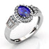1ct Oval Tanzanite Ring With 0.48ctw Diamonds in 14k Gold