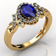 1ct Oval Tanzanite Ring With 0.43ctw Diamonds in 14k Gold