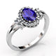 1ct Oval Tanzanite Ring With 0.32ctw Diamonds in 14k Gold