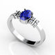 0.65ct Oval Tanzanite Ring With 0.12ctw Diamonds in 14k Gold & 18k Gold