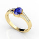 0.65ct Oval Tanzanite Ring With 0.14ctw Diamonds in 14k Gold & 18k Gold