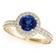 0.78ct Round Tanzanite Ring With 0.738ctw Diamonds in Gold