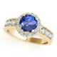 0.78ct Round Tanzanite Ring With 0.4ctw Diamonds in 14k Gold