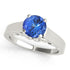 0.78ct Round Tanzanite Solitaire Ring in 14k White Gold