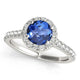 0.78ct Round Tanzanite Ring With 0.28ctw Diamonds in 14k Gold