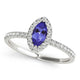 0.32ct Marquise Tanzanite Ring With 0.17ctw Diamonds in 14k Gold