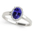 0.68ct Oval Tanzanite Ring With 0.144ctw Diamonds in 14k Gold