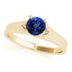 0.78ct Round Tanzanite Solitaire Ring in 14k Gold