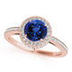 0.78ct Round Tanzanite Ring With 0.475ctw Diamonds in 14K Gold