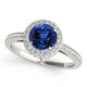 0.78ct Round Tanzanite Ring With 0.475ctw Diamonds in 14K Gold