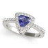 0.35ct Trillion Tanzanite Ring With 0.24ctw Diamonds in 14k Gold