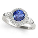 0.78ct Round Tanzanite Ring With 0.4ctw Diamonds in 14k Gold