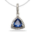 0.80ct Trillion Tanzanite Pendant With 0.15ctw Diamonds in 14k White Gold