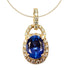 1.05ct Oval Tanzanite Pendant With .08ctw Diamonds in 14k Yellow Gold & 18k Yellow Gold