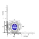 4.9 ct Oval Tanzanite Men's Ring with 1.88 cttw Diamond