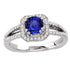 0.78ct Round Tanzanite Ring With 0.26ctw Diamonds in 14k White Gold